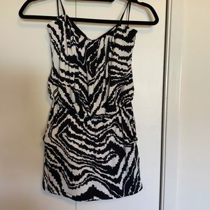 Zebra Tube dress with Pockets Size 2